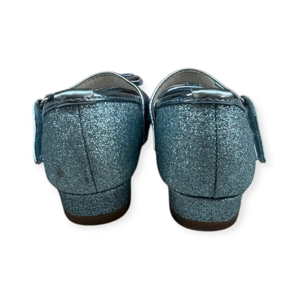 Stelle Girls Heels Blue Glitter Bow Dress Up Shoes Size 7